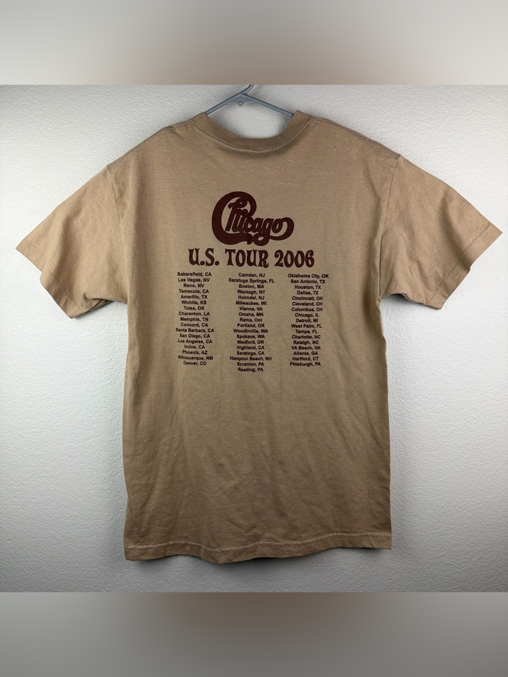 Chicago Band Tour Shirt 2006 USA Brown Adult Medium